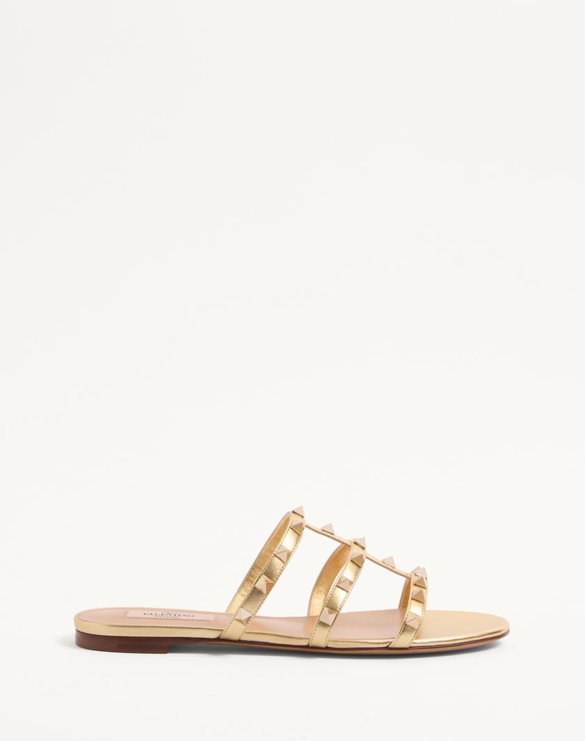 ROCKSTUD LAMINATED NAPPA SLIDE SANDAL - Image 5